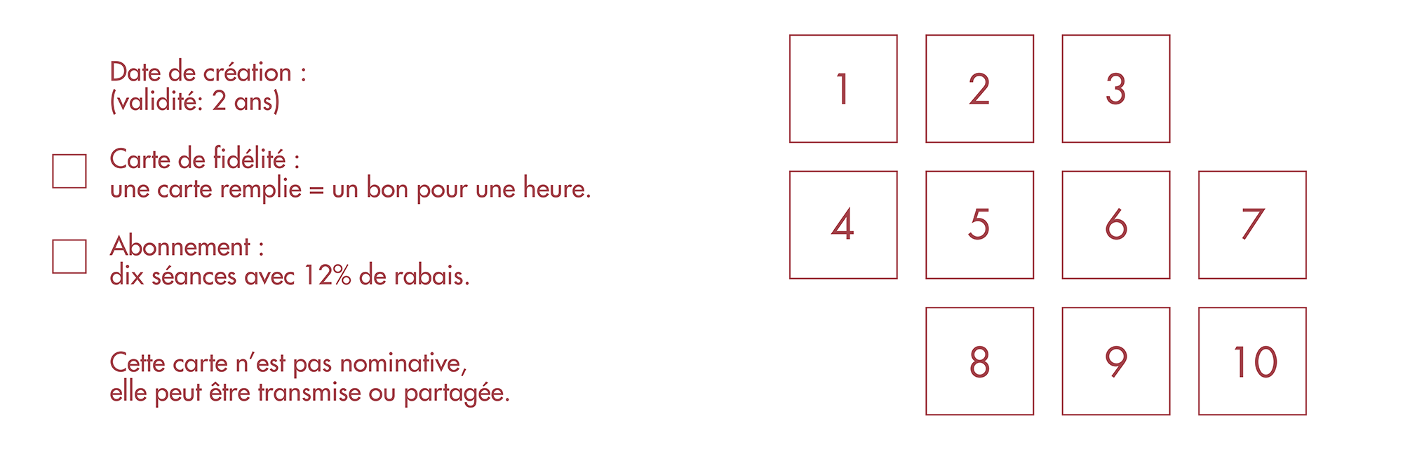 carte fidélité